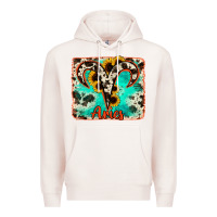 Pale Pink aries turquoise cowhide Premium Hoodie - RanaPortraitStore