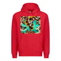 Red aries turquoise cowhide Premium Hoodie - RanaPortraitStore