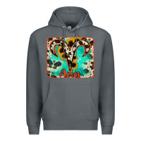 Rock aries turquoise cowhide Premium Hoodie - RanaPortraitStore
