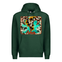 Sports Green aries turquoise cowhide Premium Hoodie - RanaPortraitStore