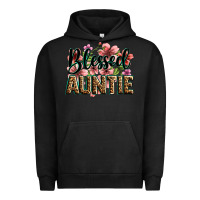 Pigment Black flowers blessed auntie Urban Hoodie - Zillion Design Studio