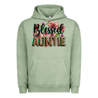 Pigment Oil Green flowers blessed auntie Urban Hoodie - Zillion Design Studio