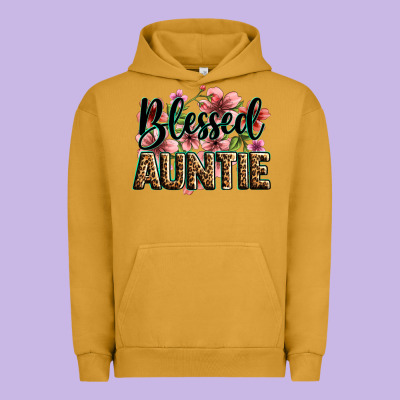 Flowers Blessed Auntie Urban Hoodie Designed By Zillion Design Studio