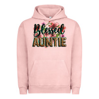 Pigment Salmon flowers blessed auntie Urban Hoodie - Zillion Design Studio
