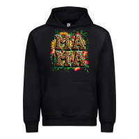 Black floral leopard mama Urban Hoodie - Zillion Design Studio