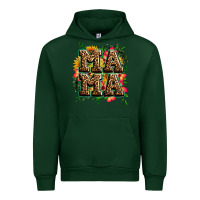 Forest Green floral leopard mama Urban Hoodie - Zillion Design Studio