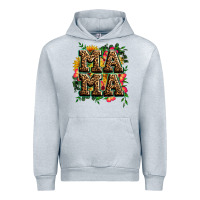 Heather Grey floral leopard mama Urban Hoodie - Zillion Design Studio