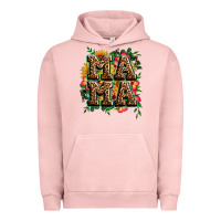 Pigment Salmon floral leopard mama Urban Hoodie - Zillion Design Studio