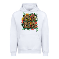 White floral leopard mama Urban Hoodie - Zillion Design Studio