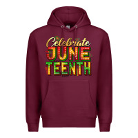 Burgundy Celebrate juneteenth Premium Hoodie - Zillion Design Studio