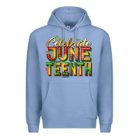 Colony Blue Celebrate juneteenth Premium Hoodie - Zillion Design Studio