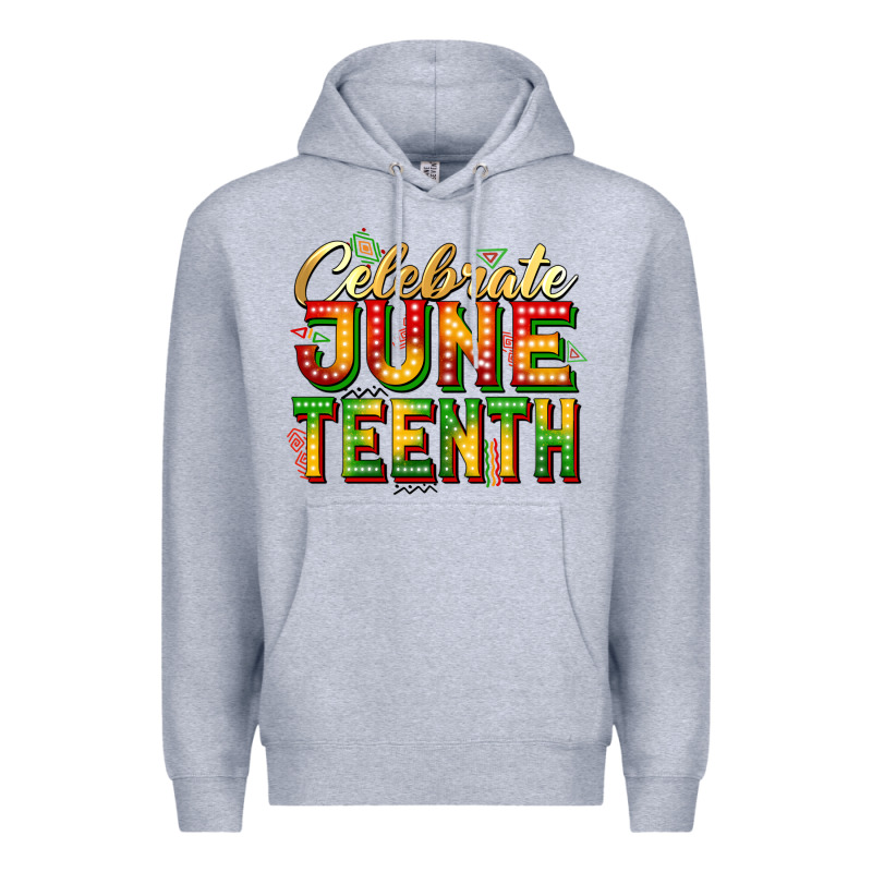 Celebrate Juneteenth Premium Hoodie by Zillion Design Studio | Teevron