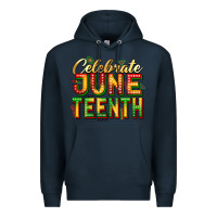 Navy Celebrate juneteenth Premium Hoodie - Zillion Design Studio