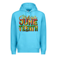 Ocean Blue Celebrate juneteenth Premium Hoodie - Zillion Design Studio