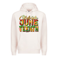 Pale Pink Celebrate juneteenth Premium Hoodie - Zillion Design Studio