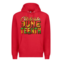 Red Celebrate juneteenth Premium Hoodie - Zillion Design Studio