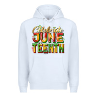 White Celebrate juneteenth Premium Hoodie - Zillion Design Studio