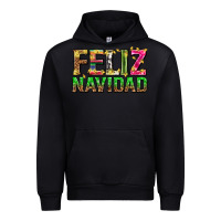 Black feliz navidad with pattern Urban Hoodie - texasbilliewilder