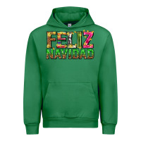 Emerald feliz navidad with pattern Urban Hoodie - texasbilliewilder