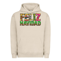 Pigment French Oak feliz navidad with pattern Urban Hoodie - texasbilliewilder