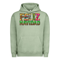 Pigment Oil Green feliz navidad with pattern Urban Hoodie - texasbilliewilder
