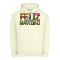 Pigment Pistachio feliz navidad with pattern Urban Hoodie - texasbilliewilder