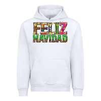 White feliz navidad with pattern Urban Hoodie - texasbilliewilder
