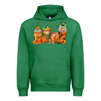 Emerald pumpkins coffee cups Urban Hoodie - Zillion Design Studio