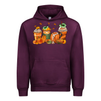 Mauve Wine pumpkins coffee cups Urban Hoodie - Zillion Design Studio