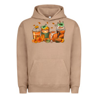 Pigment Burro pumpkins coffee cups Urban Hoodie - Zillion Design Studio