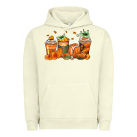 Pigment Pistachio pumpkins coffee cups Urban Hoodie - Zillion Design Studio