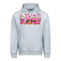 Heather Grey pink christmas coffee cups Urban Hoodie - texasbilliewilder