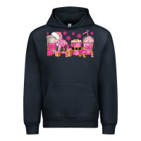 Navy pink christmas coffee cups Urban Hoodie - texasbilliewilder