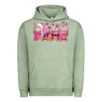 Pigment Oil Green pink christmas coffee cups Urban Hoodie - texasbilliewilder