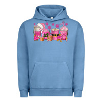 Pigment Pebble Blue pink christmas coffee cups Urban Hoodie - texasbilliewilder