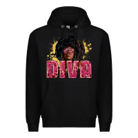Black Diva juneteenth Premium Hoodie - Zillion Design Studio