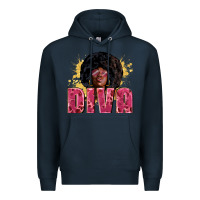 Navy Diva juneteenth Premium Hoodie - Zillion Design Studio