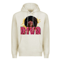 Oatmeal Heather Diva juneteenth Premium Hoodie - Zillion Design Studio