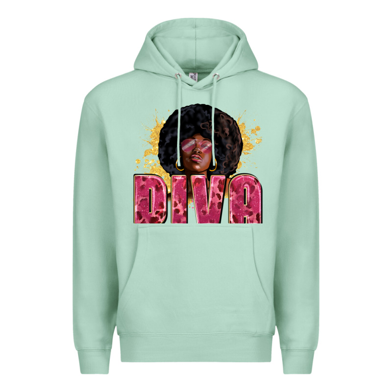 Diva Juneteenth Premium Hoodie by Zillion Design Studio | Teevron