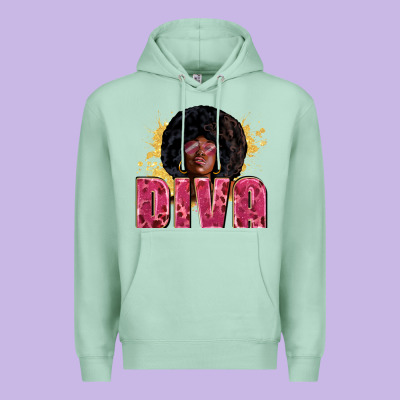 Diva Juneteenth Premium Hoodie Designed By Zillion Design Studio