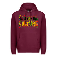 Burgundy Do it for the culture juneteenth Premium Hoodie - Zillion Design Studio