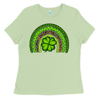 Matcha St. Patrick's Day Shamrock Rainbow Ladies Tee - Artiststas