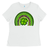 St. Patrick's Day Shamrock Rainbow Ladies Tee | Teevron