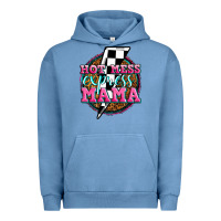 Pigment Pebble Blue hot mess express mama Urban Hoodie - Zillion Design Studio