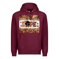 Burgundy Dope Melanin Premium Hoodie - Zillion Design Studio