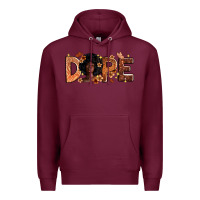 Burgundy Dope Melanin Premium Hoodie - Zillion Design Studio