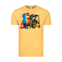 Vintage Mustard forklift birthday one Vintage Tee - Artiststas