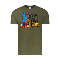 Vintage Olive forklift birthday one Vintage Tee - Artiststas