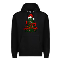 Black happy holidays christmas tree Premium Hoodie - RanaPortraitStore