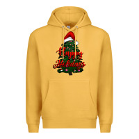 Mustard happy holidays christmas tree Premium Hoodie - RanaPortraitStore